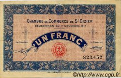 1 Franc FRANCE regionalism and miscellaneous Saint-Dizier 1917 JP.113.16 F
