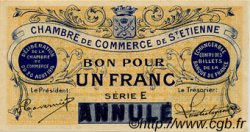 1 Franc Annulé FRANCE regionalismo y varios Saint-Étienne 1914 JP.114.02 SC a FDC