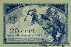 25 Centimes FRANCE Regionalismus und verschiedenen Saint-Étienne 1921 JP.114.05 fST to ST