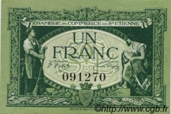 1 Franc FRANCE Regionalismus und verschiedenen Saint-Étienne 1921 JP.114.07 fST to ST