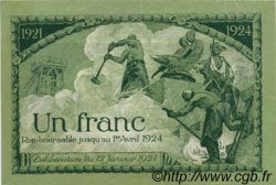 1 Franc FRANCE regionalismo y varios Saint-Étienne 1921 JP.114.07 SC a FDC