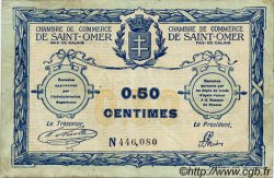 50 Centimes FRANCE regionalismo y varios Saint-Omer 1914 JP.115.01 BC