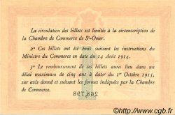 1 Franc FRANCE regionalismo e varie Saint-Omer 1914 JP.115.04 AU a FDC