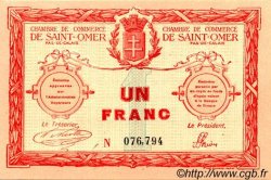 1 Franc FRANCE regionalism and various Saint-Omer 1914 JP.115.04 VF - XF