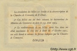 50 Centimes FRANCE regionalismo y varios Saint-Omer 1914 JP.115.07 SC a FDC