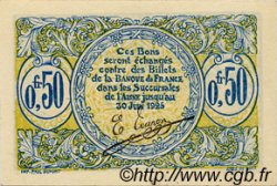 50 Centimes FRANCE regionalismo y varios Saint-Quentin 1918 JP.116.01 SC a FDC