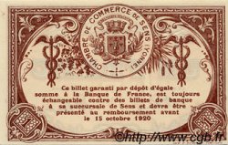 1 Franc FRANCE regionalismo y varios Sens 1915 JP.118.01 SC a FDC