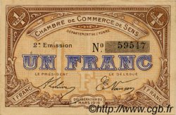 1 Franc FRANCE regionalism and miscellaneous Sens 1916 JP.118.04 VF - XF