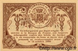 1 Franc Annulé FRANCE regionalism and miscellaneous Sens 1916 JP.118.05 AU+