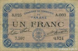 1 Franc FRANCE regionalismo e varie Tarare 1920 JP.119.08 MB