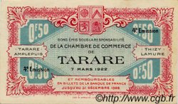 50 Centimes FRANCE regionalism and various Tarare 1922 JP.119.32 VF - XF