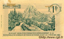 1 Franc FRANCE Regionalismus und verschiedenen Tarbes 1915 JP.120.05 SS to VZ