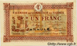 1 Franc Annulé FRANCE regionalismo e varie Tarbes 1915 JP.120.11 AU a FDC