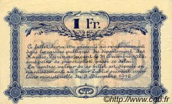 1 Franc FRANCE Regionalismus und verschiedenen Tarbes 1917 JP.120.14 SS to VZ