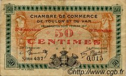 50 Centimes FRANCE regionalism and miscellaneous Toulon 1917 JP.121.10 F