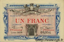1 Franc FRANCE regionalismo y varios Toulon 1917 JP.121.12 SC a FDC