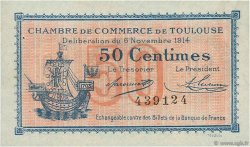 50 Centimes FRANCE regionalismo e varie Toulouse 1914 JP.122.01 AU a FDC