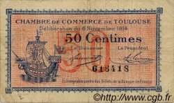 50 Centimes FRANCE Regionalismus und verschiedenen Toulouse 1914 JP.122.01 S