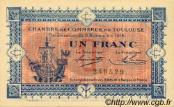 1 Franc FRANCE regionalism and miscellaneous Toulouse 1914 JP.122.06 VF - XF