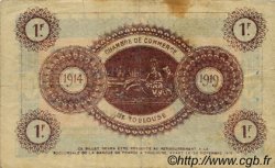 1 Franc FRANCE Regionalismus und verschiedenen Toulouse 1914 JP.122.14 S