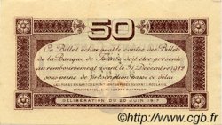 50 Centimes FRANCE regionalismo e varie Toulouse 1917 JP.122.22 BB to SPL
