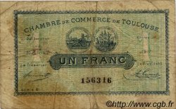 1 Franc FRANCE regionalismo y varios Toulouse 1917 JP.122.33 BC