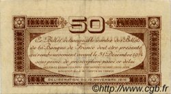 50 Centimes FRANCE Regionalismus und verschiedenen Toulouse 1919 JP.122.34 S