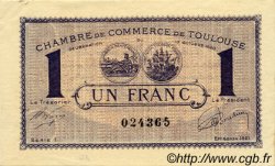 1 Franc FRANCE regionalism and miscellaneous Toulouse 1920 JP.122.41 VF - XF