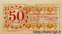 50 Centimes FRANCE regionalismo y varios Tours 1920 JP.123.06 SC a FDC