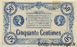 50 Centimes FRANCE regionalismo y varios Troyes 1918 JP.124.01 SC a FDC