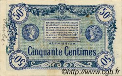 50 Centimes FRANCE regionalismo y varios Troyes 1918 JP.124.07 MBC a EBC