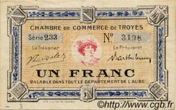 1 Franc FRANCE regionalism and miscellaneous Troyes 1918 JP.124.10 VF - XF