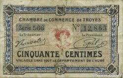 50 Centimes FRANCE regionalismo y varios Troyes 1918 JP.124.13 BC