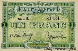 1 Franc FRANCE Regionalismus und verschiedenen Tulle 1918 JP.125.02 SS to VZ