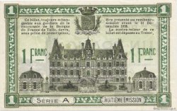 1 Franc FRANCE regionalism and various Tulle et Ussel 1918 JP.126.03 AU+
