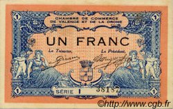 1 Franc FRANCE regionalism and miscellaneous Valence 1915 JP.127.03 AU+