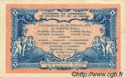 1 Franc FRANCE regionalism and various Valence 1915 JP.127.03 VF - XF