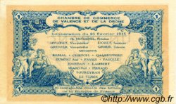 1 Franc FRANCE regionalism and various Valence 1915 JP.127.04 AU+