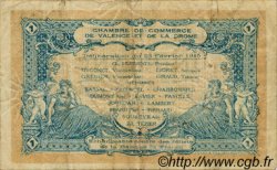 1 Franc FRANCE regionalismo y varios Valence 1915 JP.127.04 BC