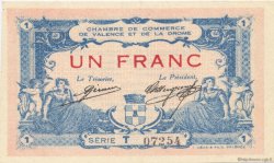 1 Franc FRANCE regionalismo y varios Valence 1915 JP.127.07 SC a FDC