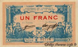 1 Franc FRANCE regionalism and various Valence 1915 JP.127.07 VF - XF