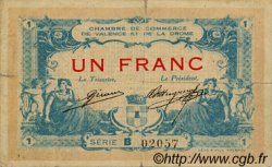 1 Franc FRANCE regionalismo y varios Valence 1915 JP.127.07 BC