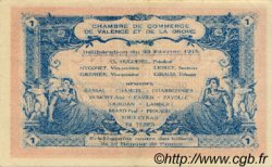 1 Franc FRANCE regionalism and various Valence 1915 JP.127.08 VF - XF