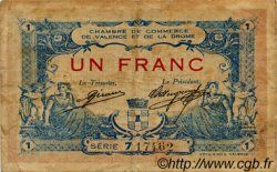 1 Franc FRANCE regionalismo y varios Valence 1915 JP.127.08 BC