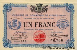 1 Franc FRANCE regionalism and miscellaneous Vienne 1916 JP.128.12 AU+