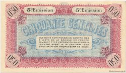 50 Centimes FRANCE Regionalismus und verschiedenen Vienne 1920 JP.128.26 fST to ST