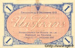1 Franc FRANCE Regionalismus und verschiedenen Villefranche-Sur-Saône 1915 JP.129.04 SS to VZ