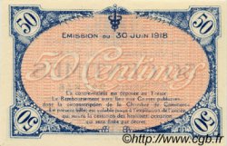 50 Centimes FRANCE Regionalismus und verschiedenen Villefranche-Sur-Saône 1918 JP.129.07 fST to ST