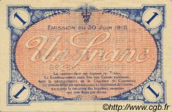 1 Franc FRANCE Regionalismus und verschiedenen Villefranche-Sur-Saône 1918 JP.129.09 SS to VZ