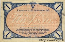 1 Franc FRANCE regionalism and various Villefranche-Sur-Saône 1921 JP.129.17 F